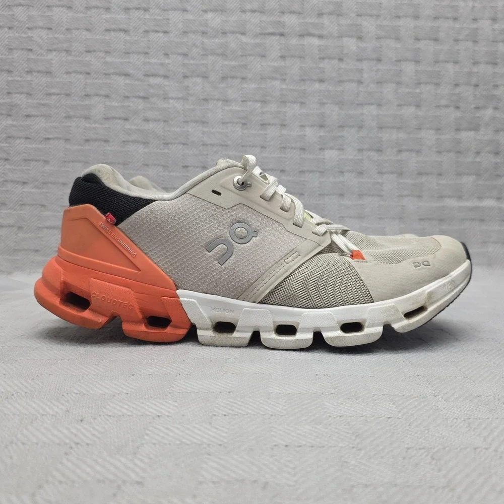 On Cloudflyer 4 Womens Size 9 Gray Orange Running